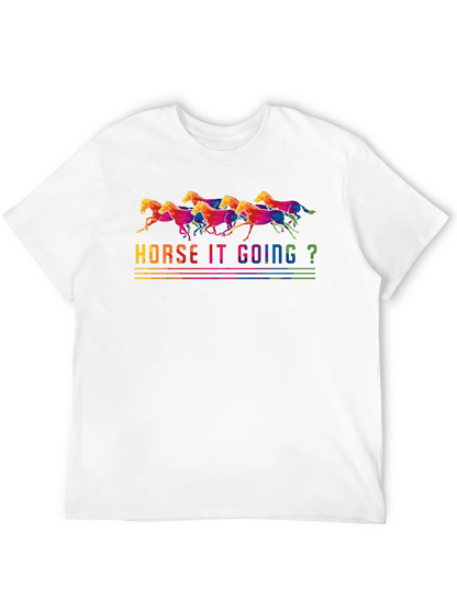 Horse It Going? Graphic T-Shirt - Black