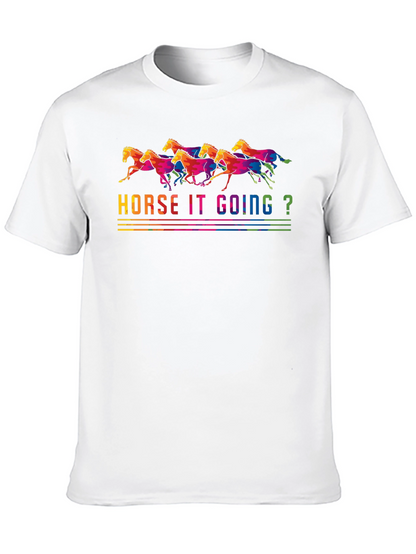 Horse It Going? Graphic T-Shirt - Black