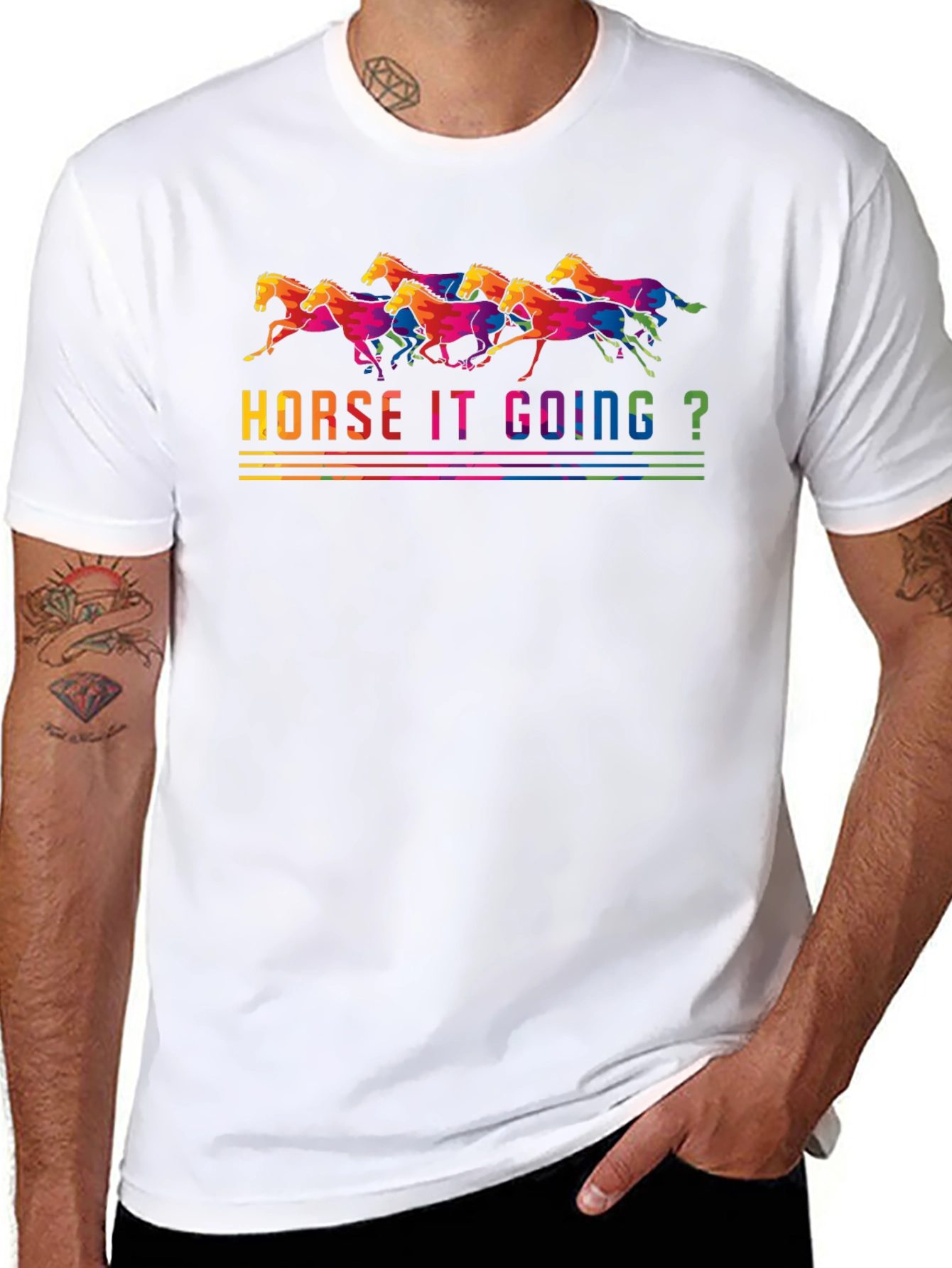 Horse It Going? Graphic T-Shirt - Black