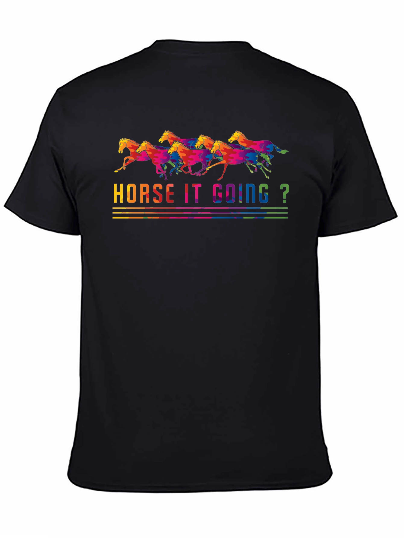 Horse It Going? Graphic T-Shirt - Black