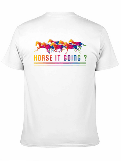 Horse It Going? Graphic T-Shirt - Black