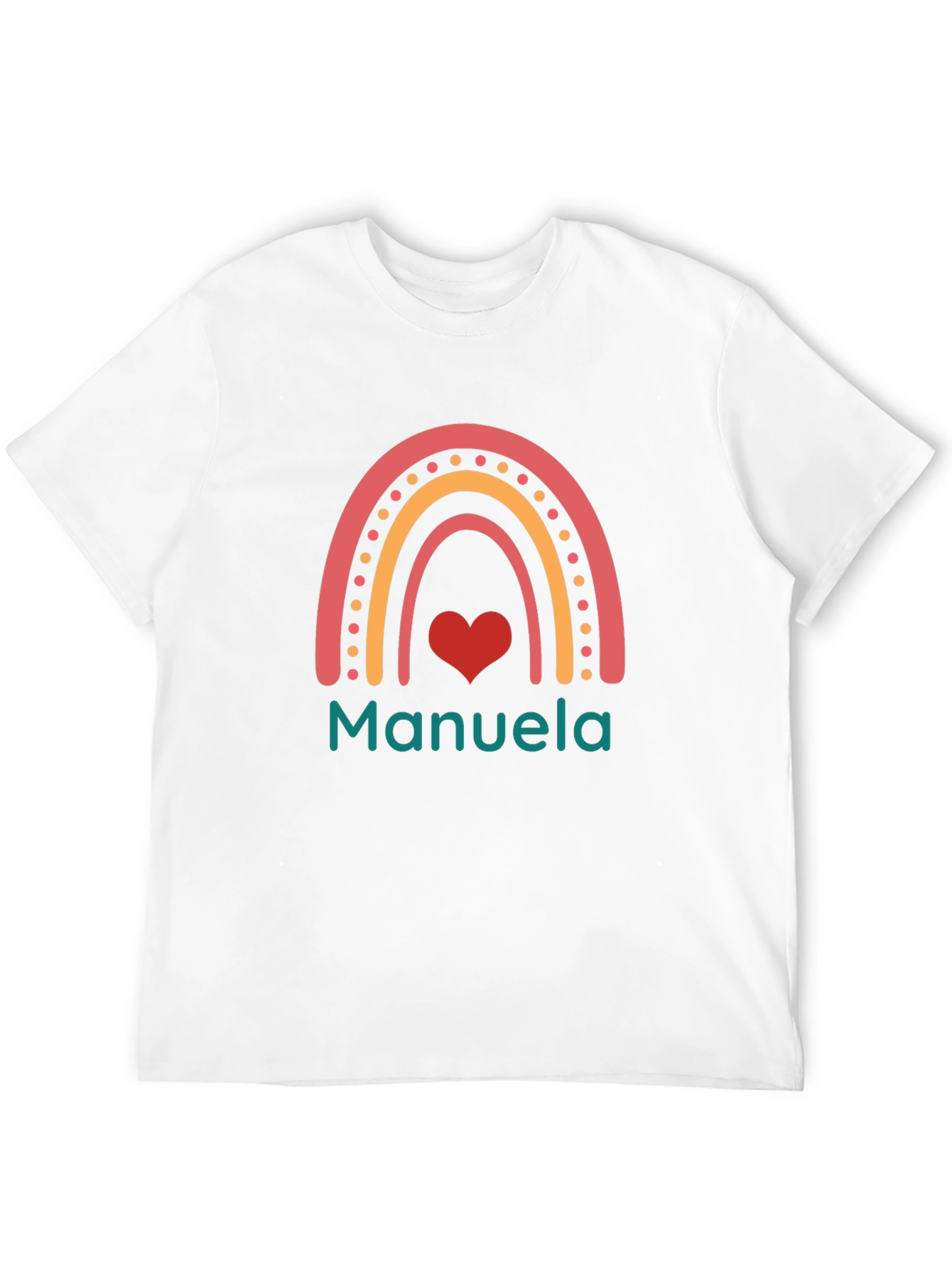 Manuela Rainbow Heart Graphic Tee - Unisex