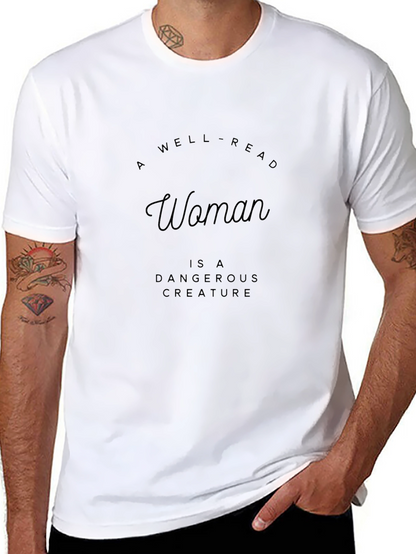 Well-Read Woman Graphic Tee - Black
