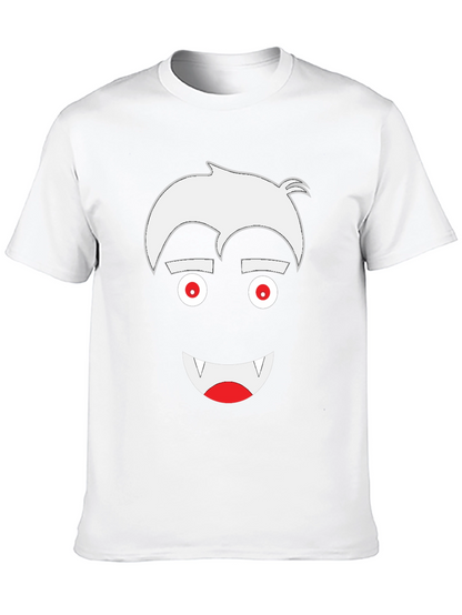 Vampire Cartoon Graphic Tee - Mens Black T-Shirt
