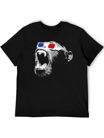 3D Gorilla Graphic Tee - Stylish Black T-Shirt