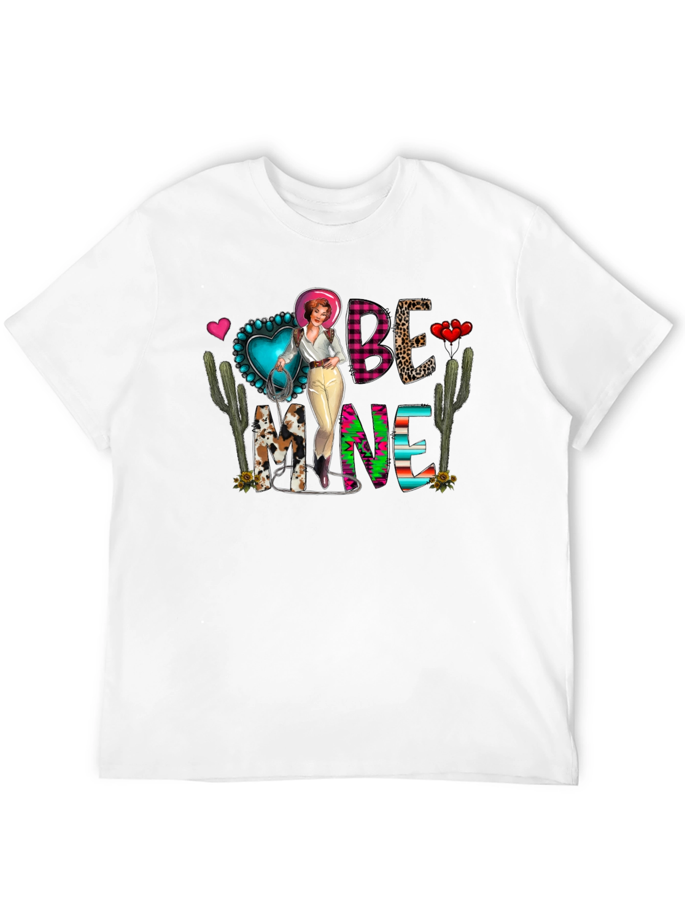 Be Mine Valentines Western Graphic Tee