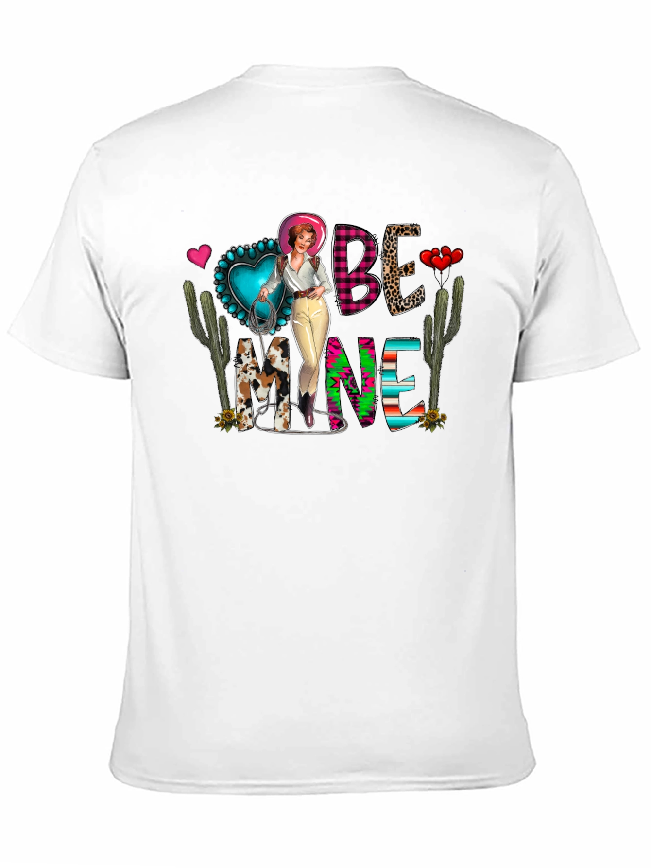 Be Mine Valentines Western Graphic Tee