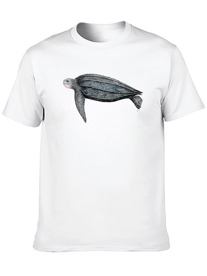 Sea Turtle Graphic Tee - Black Cotton T-Shirt