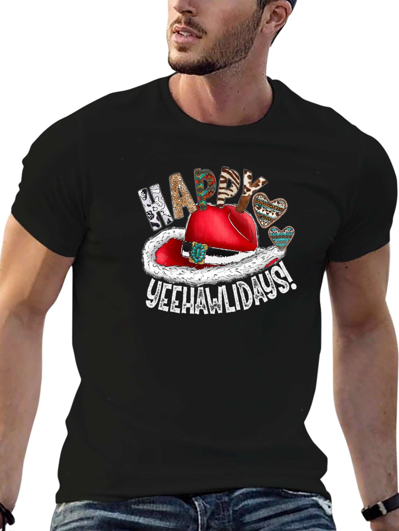 Festive Yeehawlidays Graphic Tee
