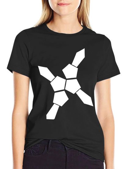 Geometric Graphic Tee - Modern Design Black T-Shirt