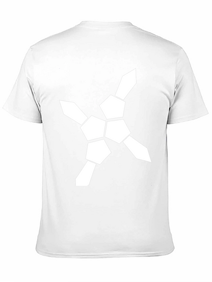 Geometric Graphic Tee - Modern Design Black T-Shirt