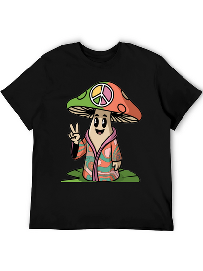 Peace Mushroom Graphic T-Shirt