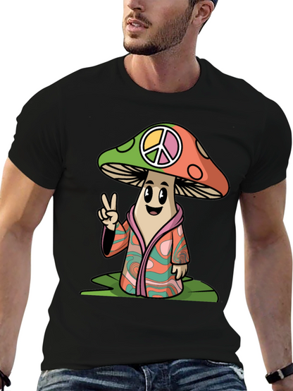 Peace Mushroom Graphic T-Shirt