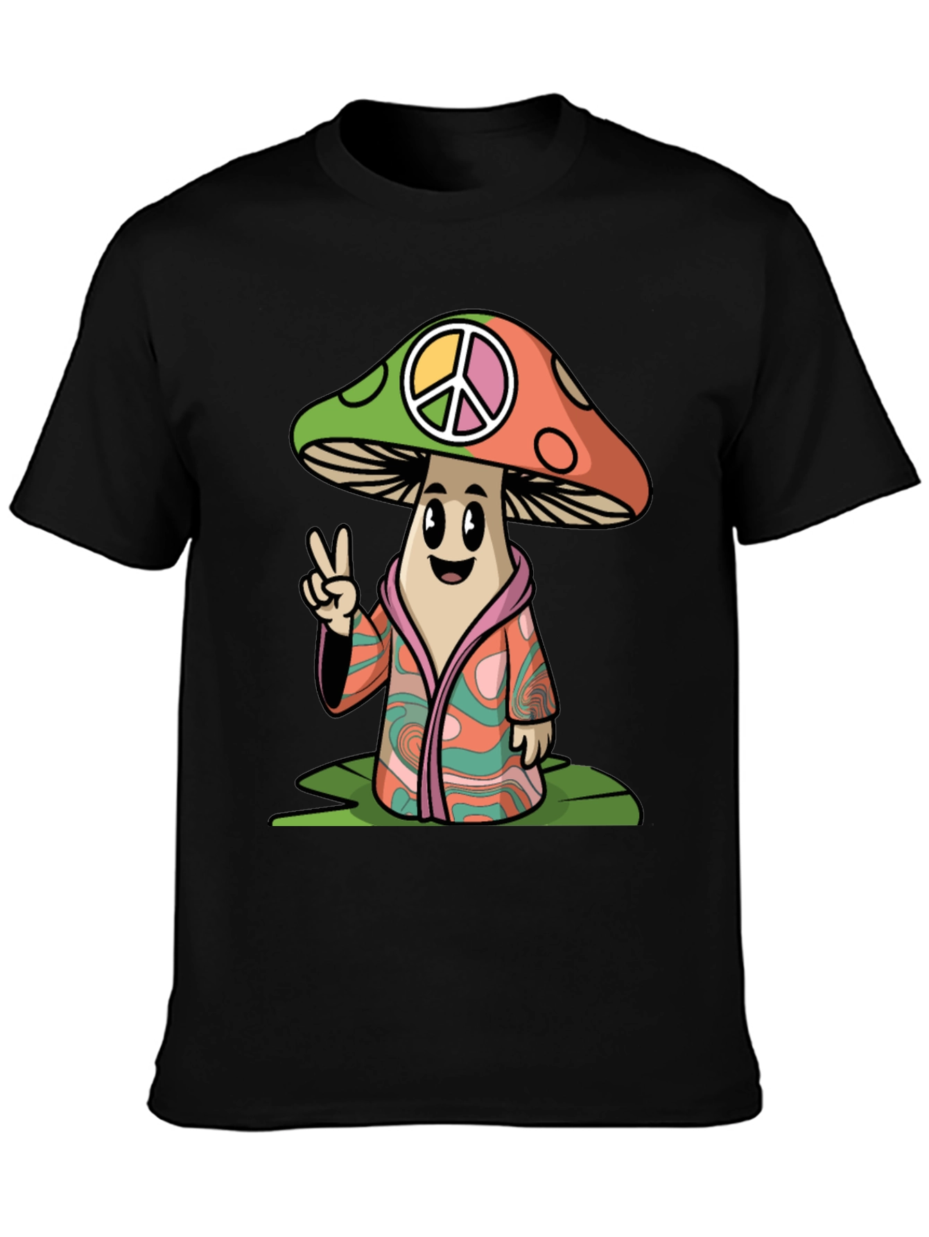 Peace Mushroom Graphic T-Shirt