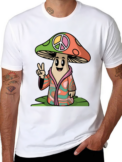 Peace Mushroom Graphic T-Shirt