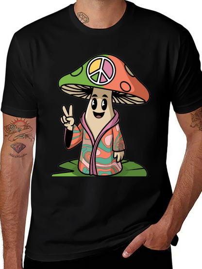 Peace Mushroom Graphic T-Shirt