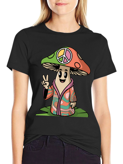 Peace Mushroom Graphic T-Shirt
