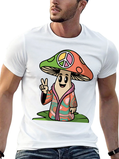 Peace Mushroom Graphic T-Shirt