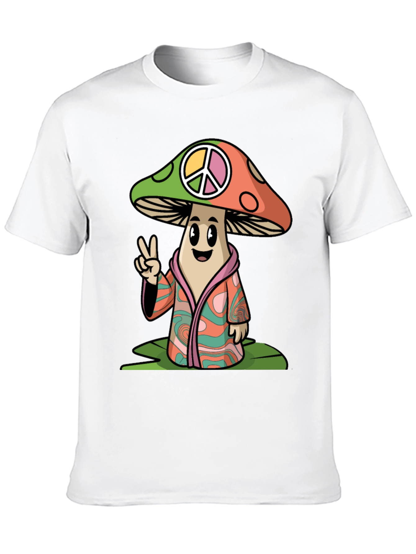 Peace Mushroom Graphic T-Shirt