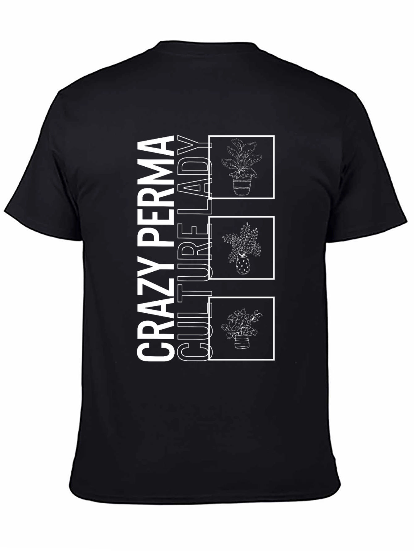 Crazy Perma Culture Lady Black Graphic Tee