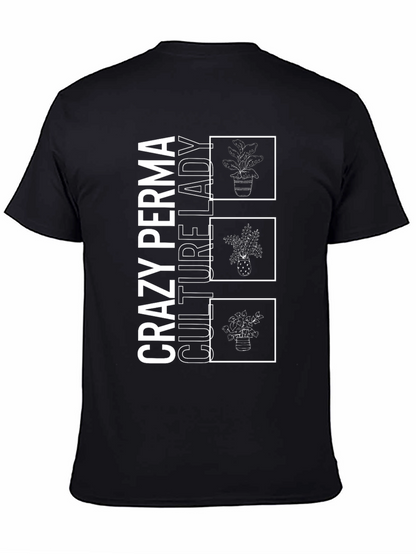 Crazy Perma Culture Lady Black Graphic Tee