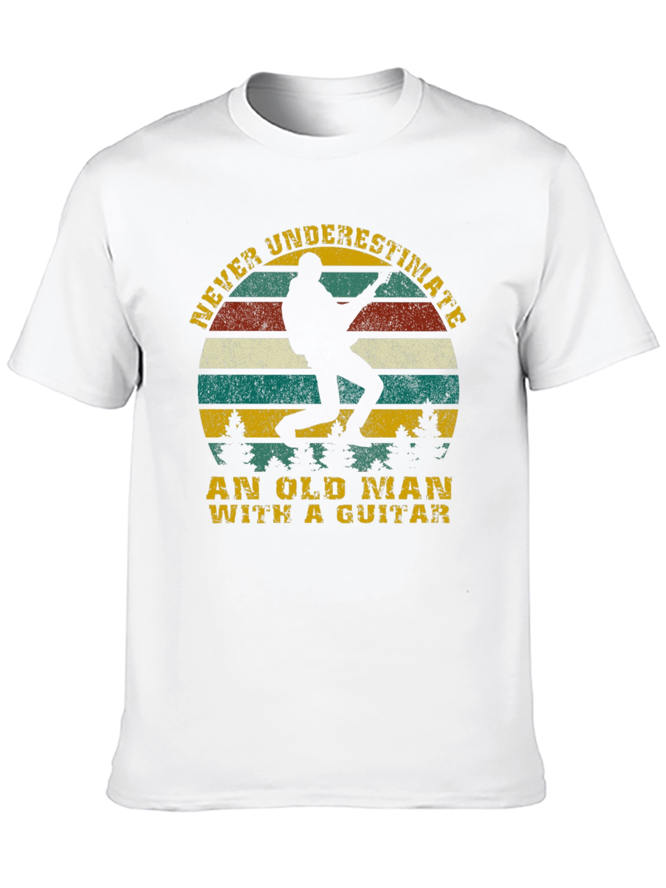 Old Man Guitar T-Shirt - Never Underestimate!