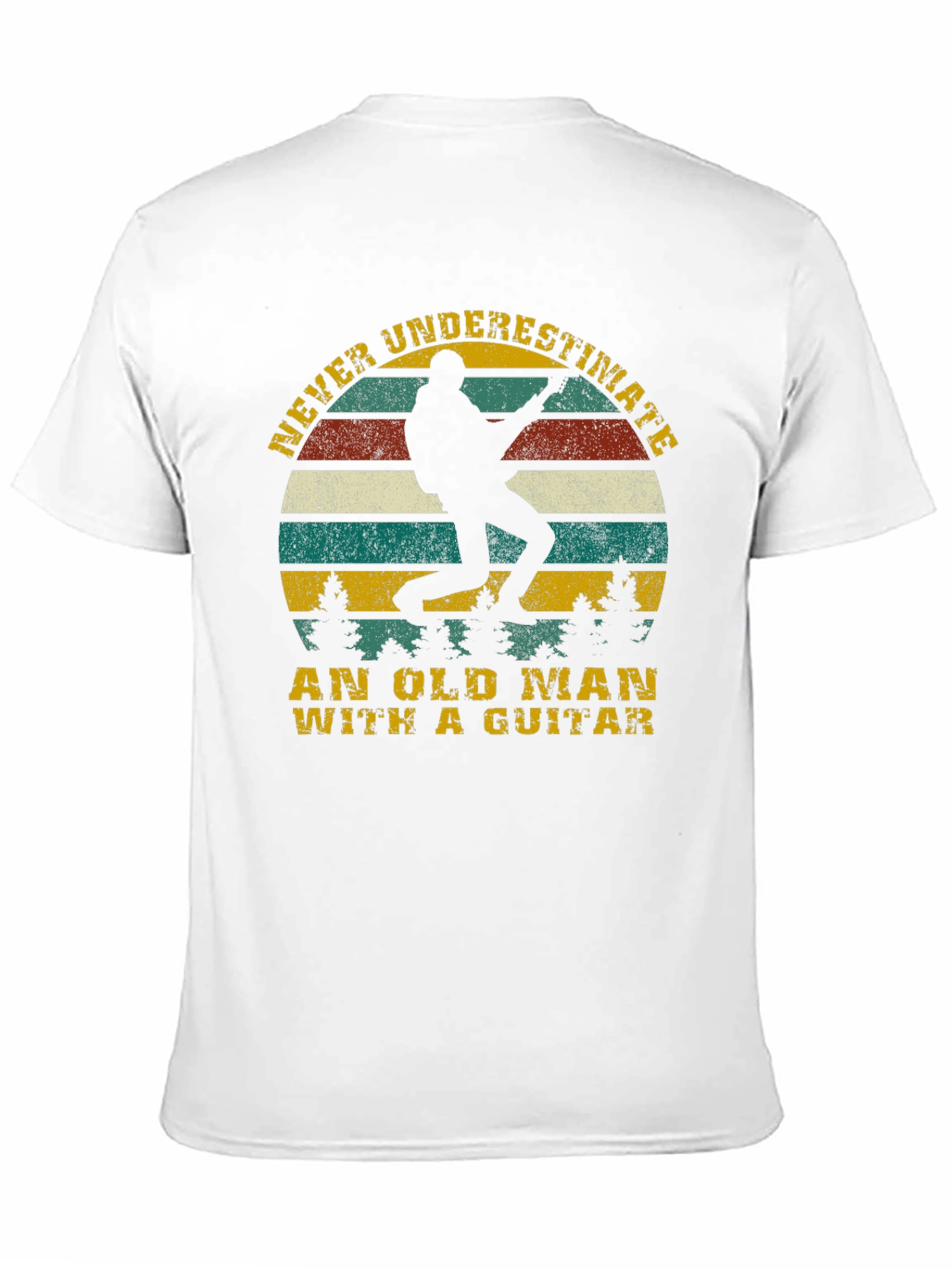 Old Man Guitar T-Shirt - Never Underestimate!