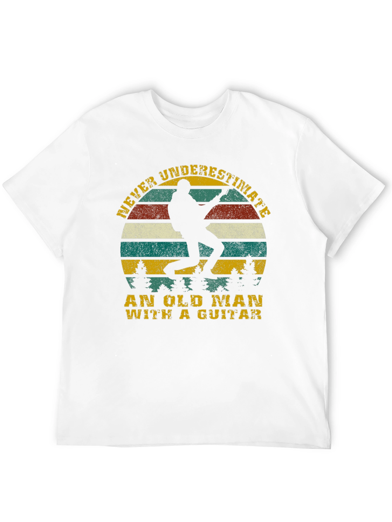 Old Man Guitar T-Shirt - Never Underestimate!