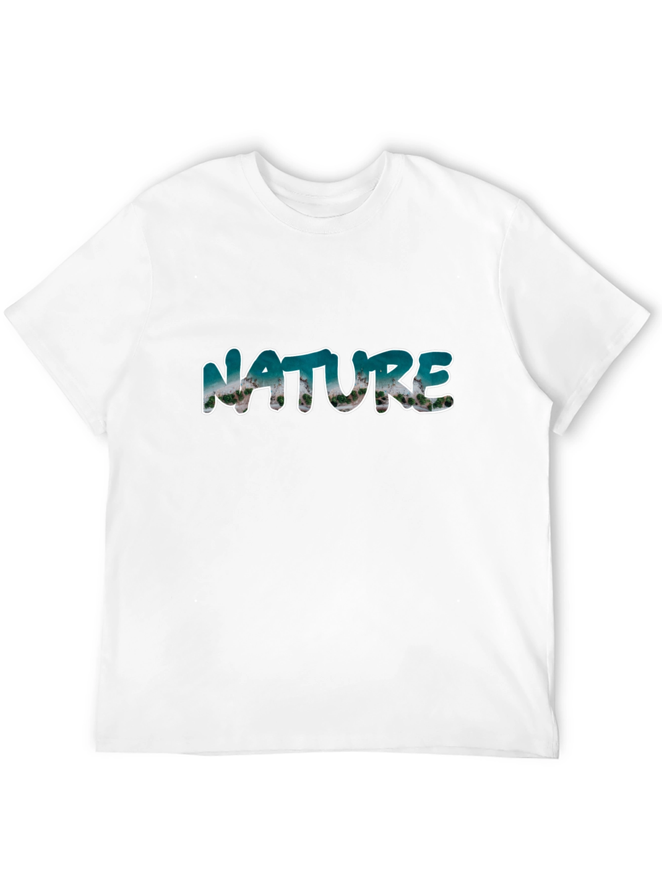 Nature Print Black T-Shirt