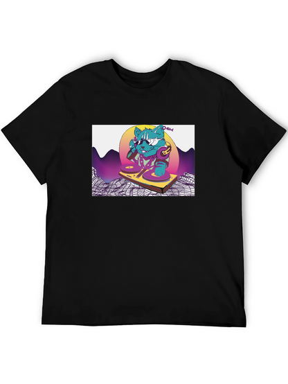 DJ Cat T-Shirt - Retro Style