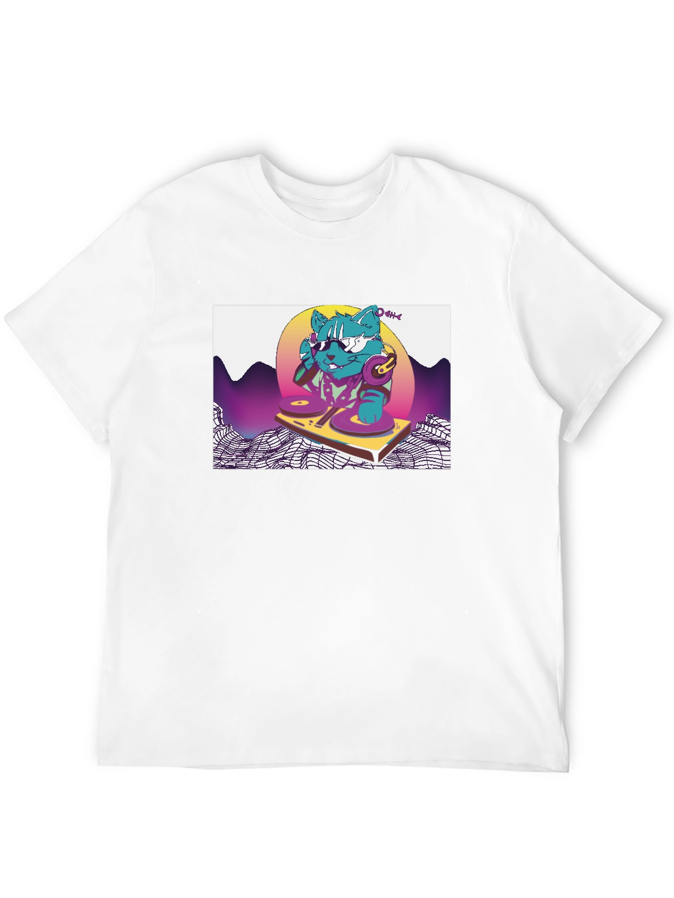 DJ Cat T-Shirt - Retro Style