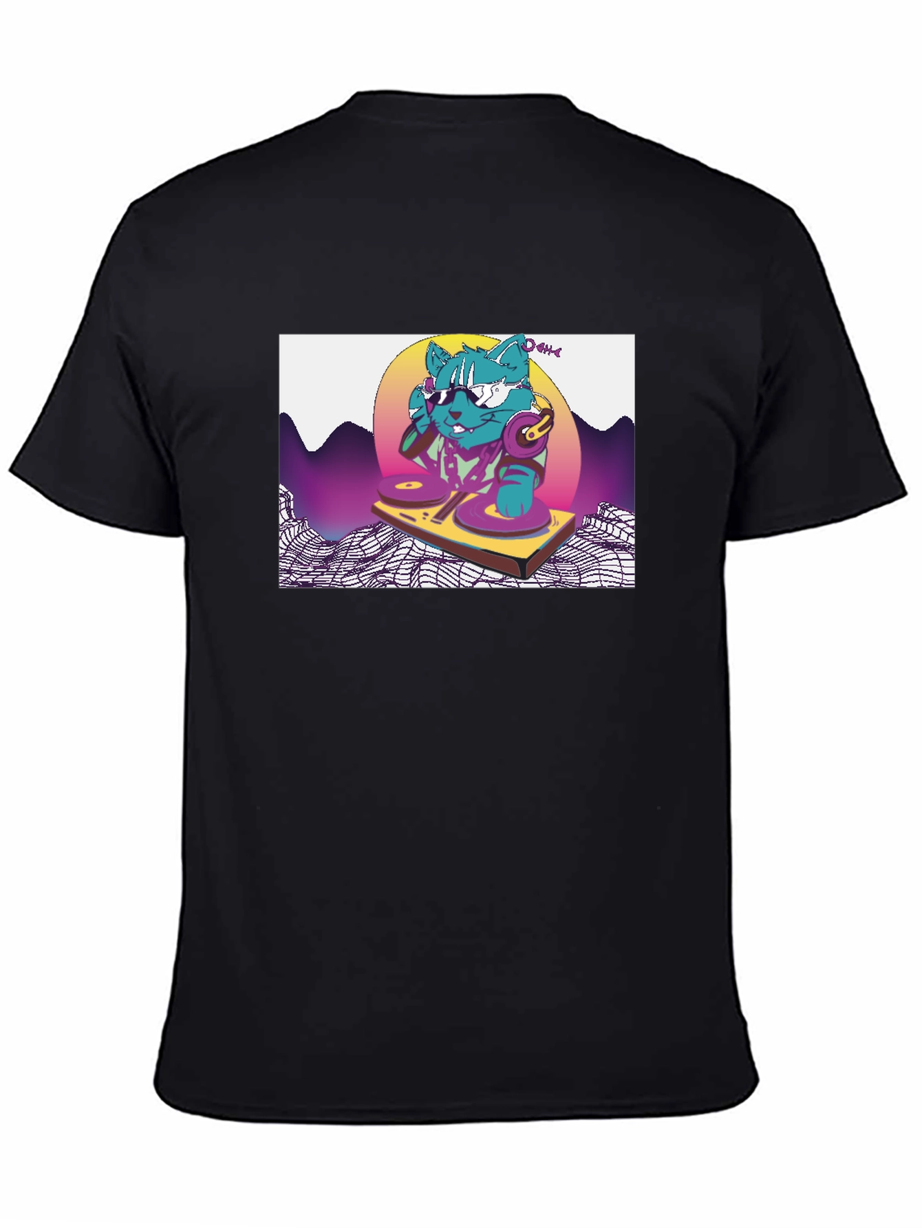 DJ Cat T-Shirt - Retro Style