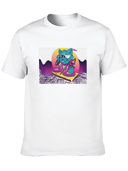 DJ Cat T-Shirt - Retro Style