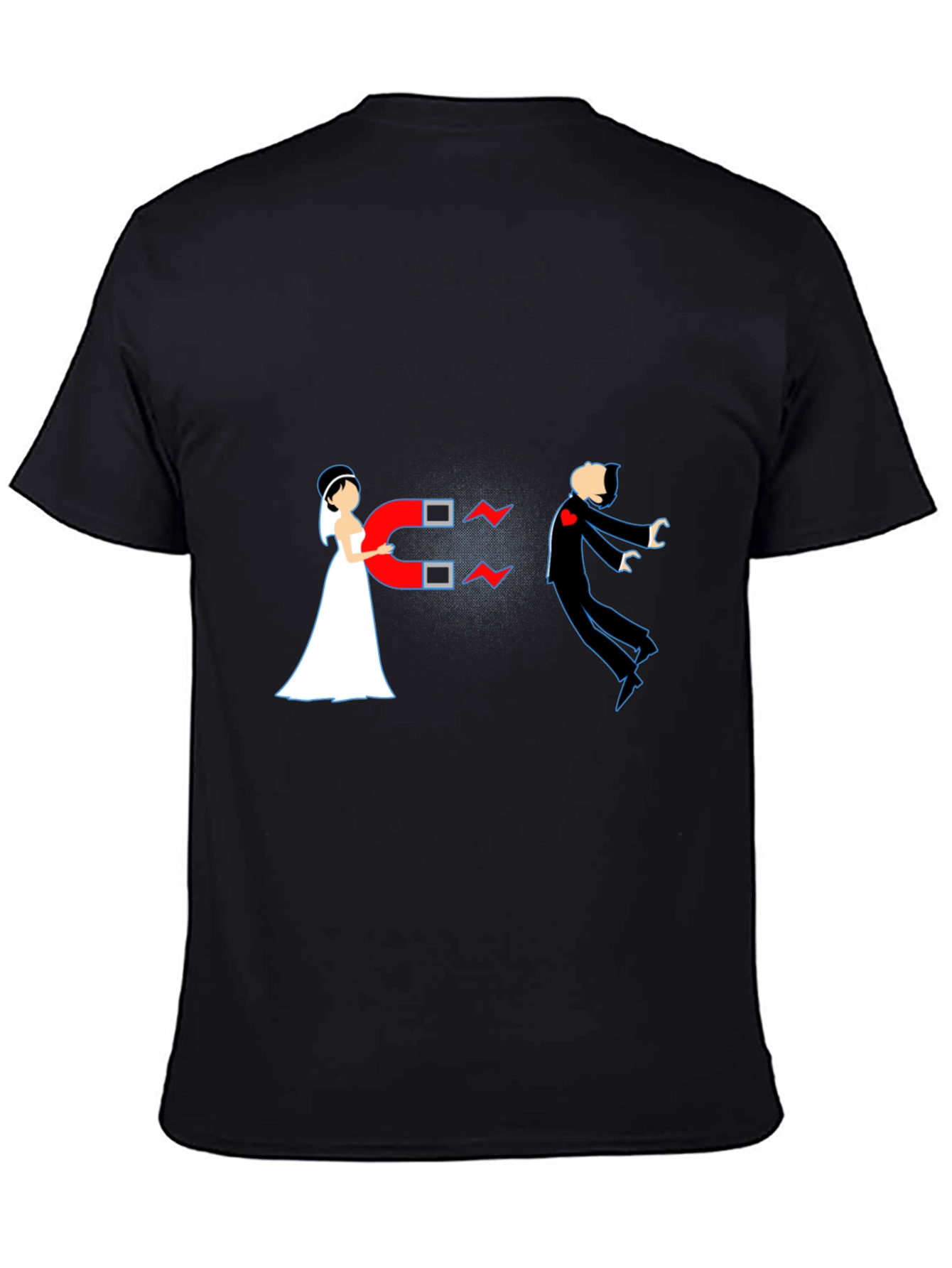 Magnetic Bride Groom Funny T-Shirt