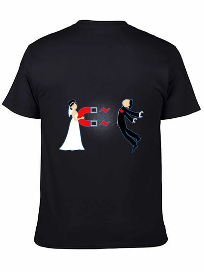 Magnetic Bride Groom Funny T-Shirt