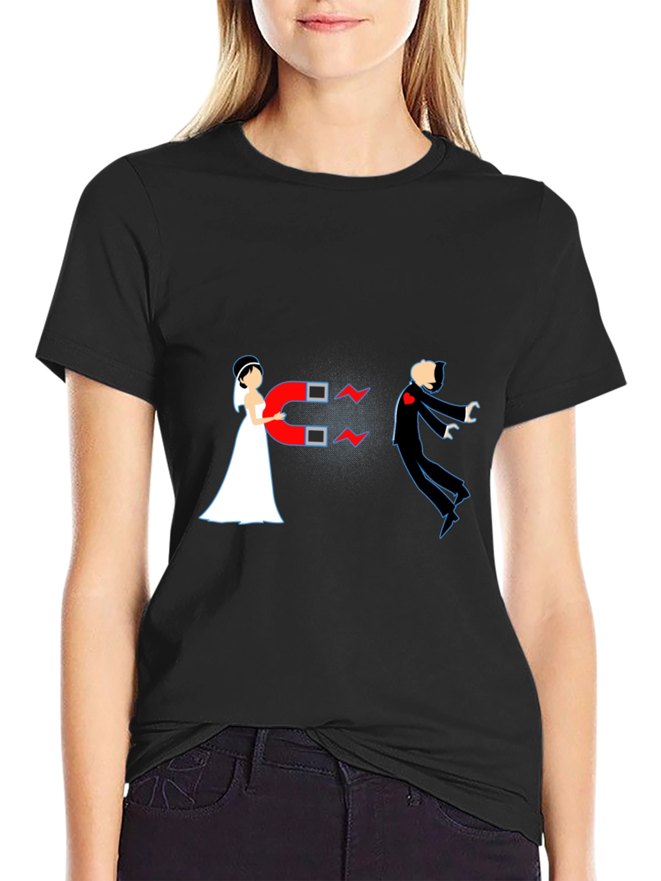 Magnetic Bride Groom Funny T-Shirt