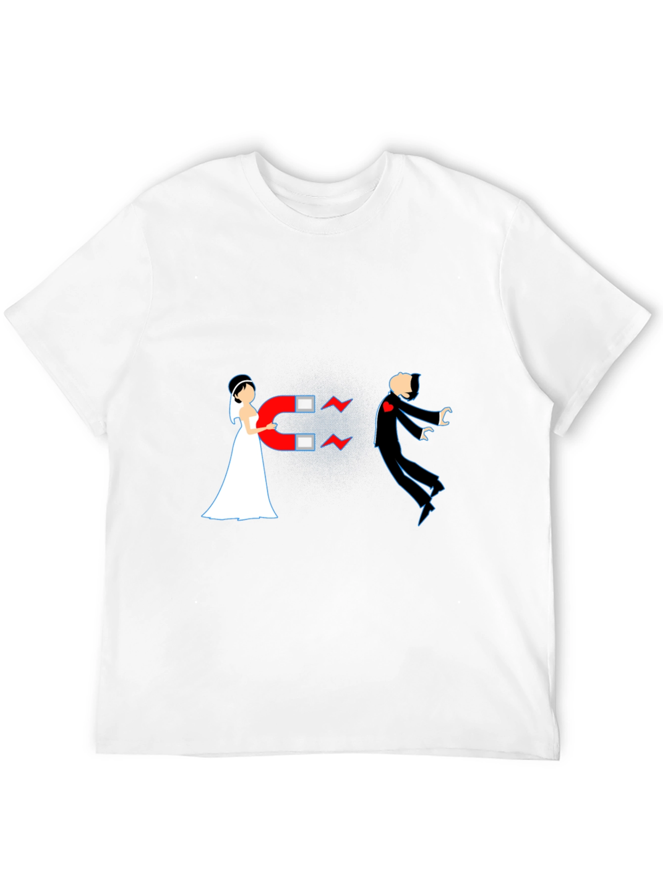 Magnetic Bride Groom Funny T-Shirt