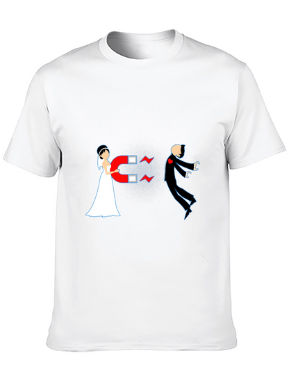 Magnetic Bride Groom Funny T-Shirt