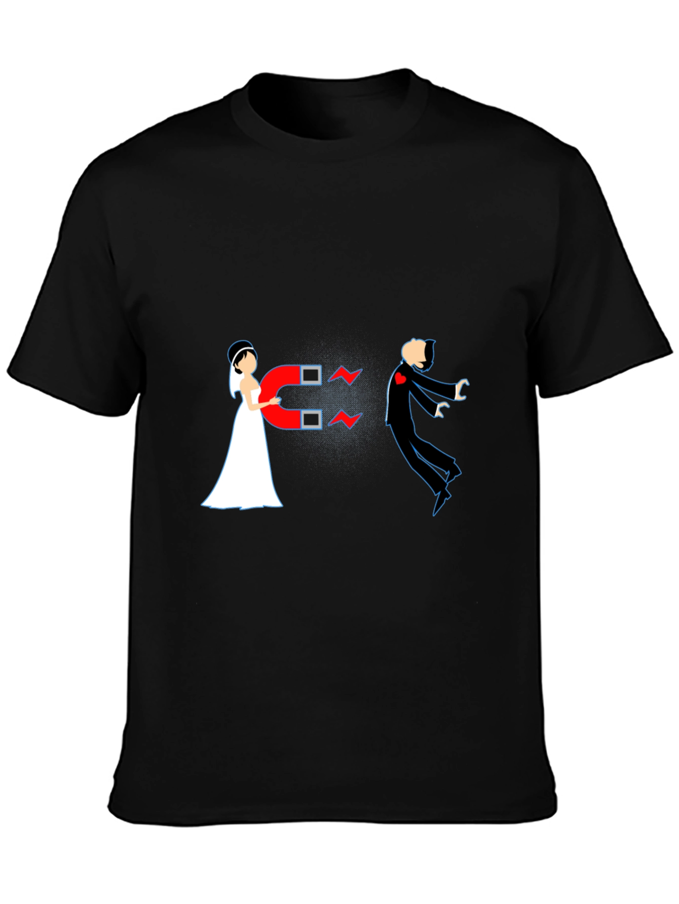 Magnetic Bride Groom Funny T-Shirt