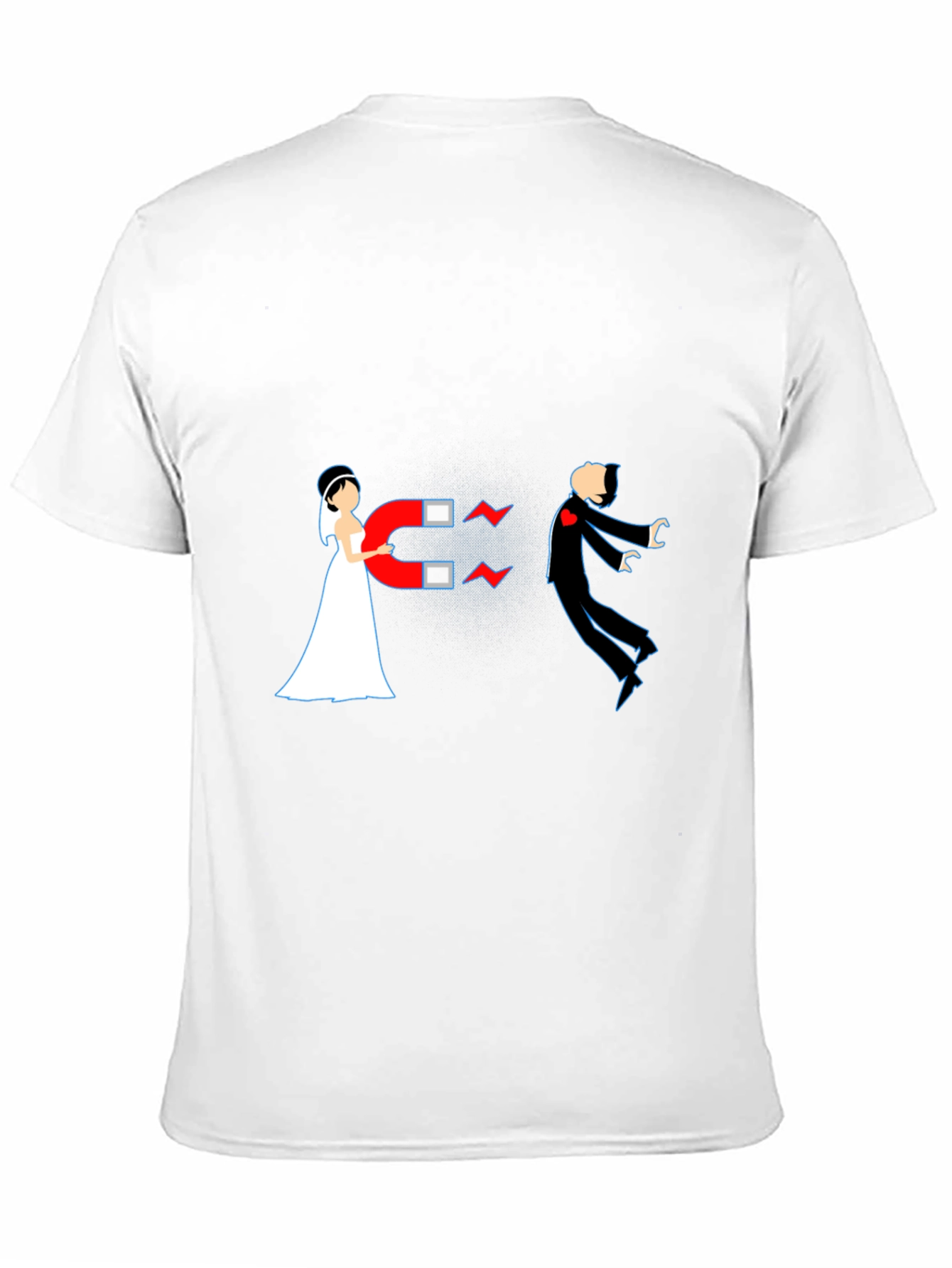 Magnetic Bride Groom Funny T-Shirt