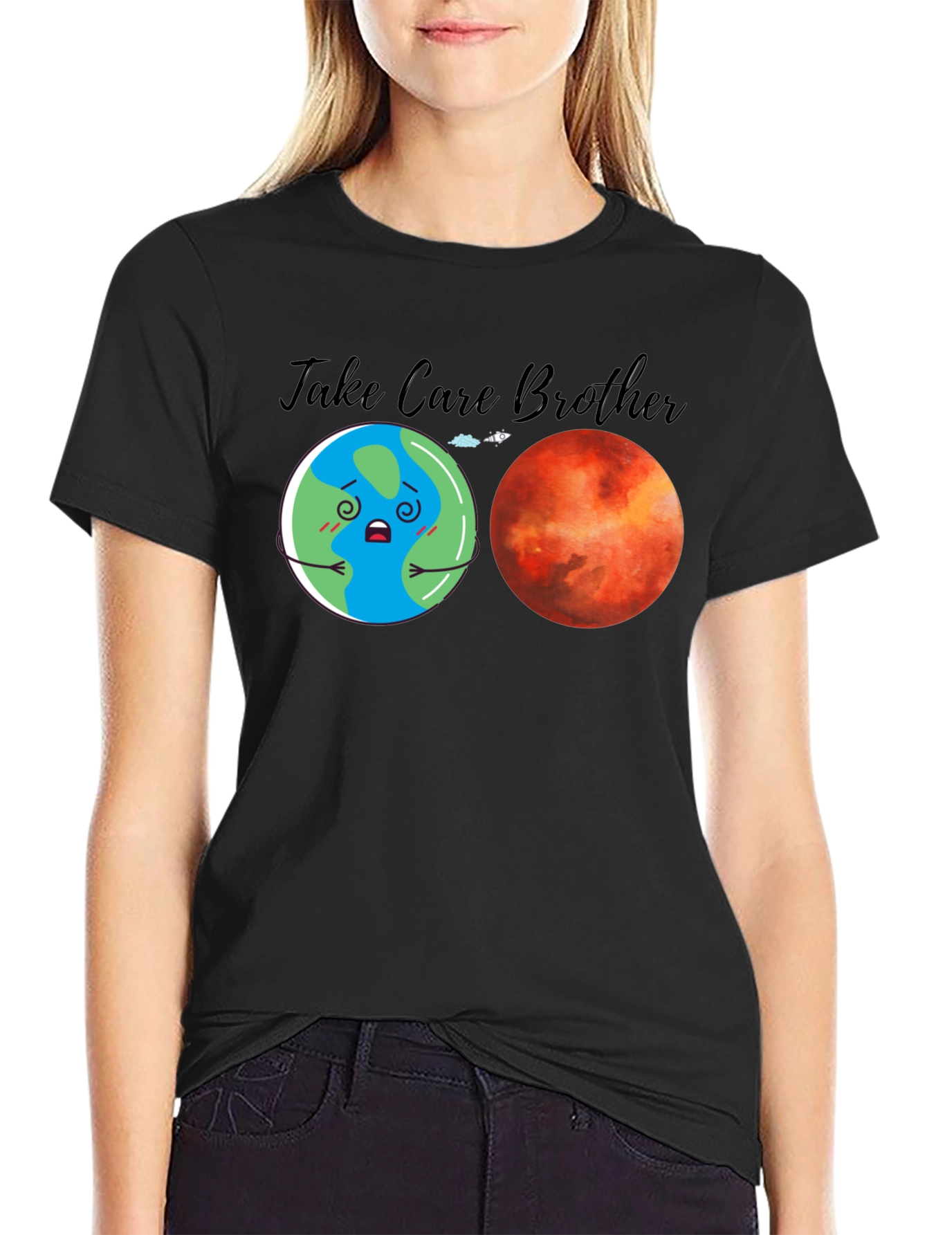 Take Care Brother Earth Mars Graphic Tee