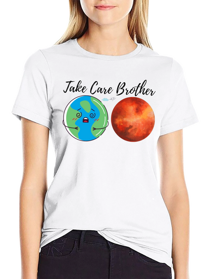 Take Care Brother Earth Mars Graphic Tee
