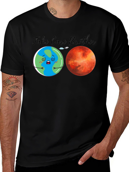 Take Care Brother Earth Mars Graphic Tee