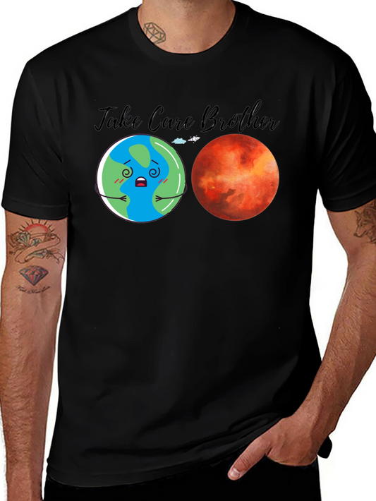 Take Care Brother Earth Mars Graphic Tee