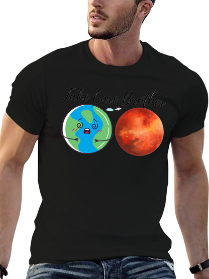 Take Care Brother Earth Mars Graphic Tee