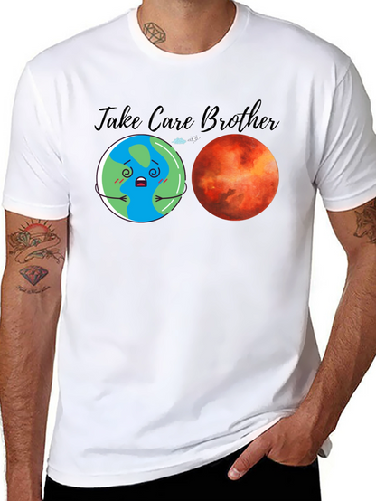 Take Care Brother Earth Mars Graphic Tee