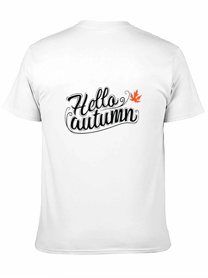 Hello Autumn Black T-Shirt