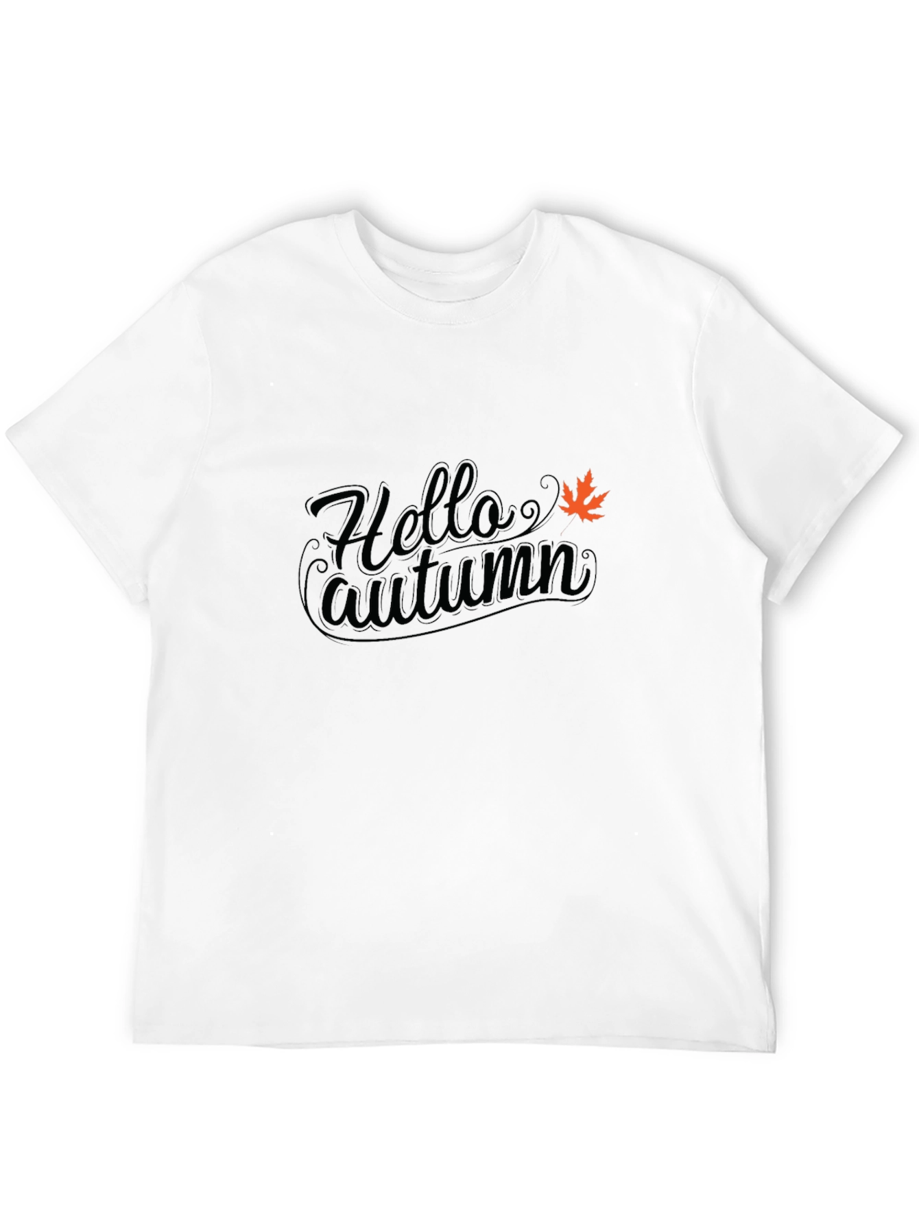 Hello Autumn Black T-Shirt
