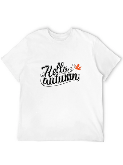 Hello Autumn Black T-Shirt