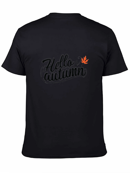 Hello Autumn Black T-Shirt